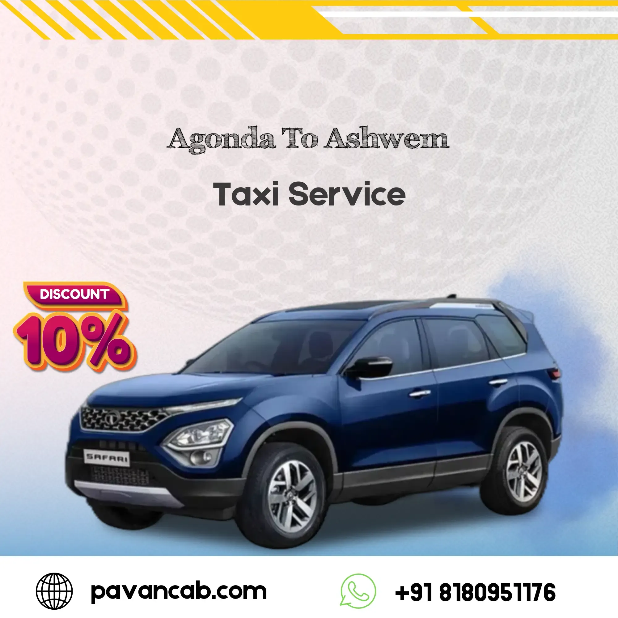 Agonda to Ashwem Taxi Service