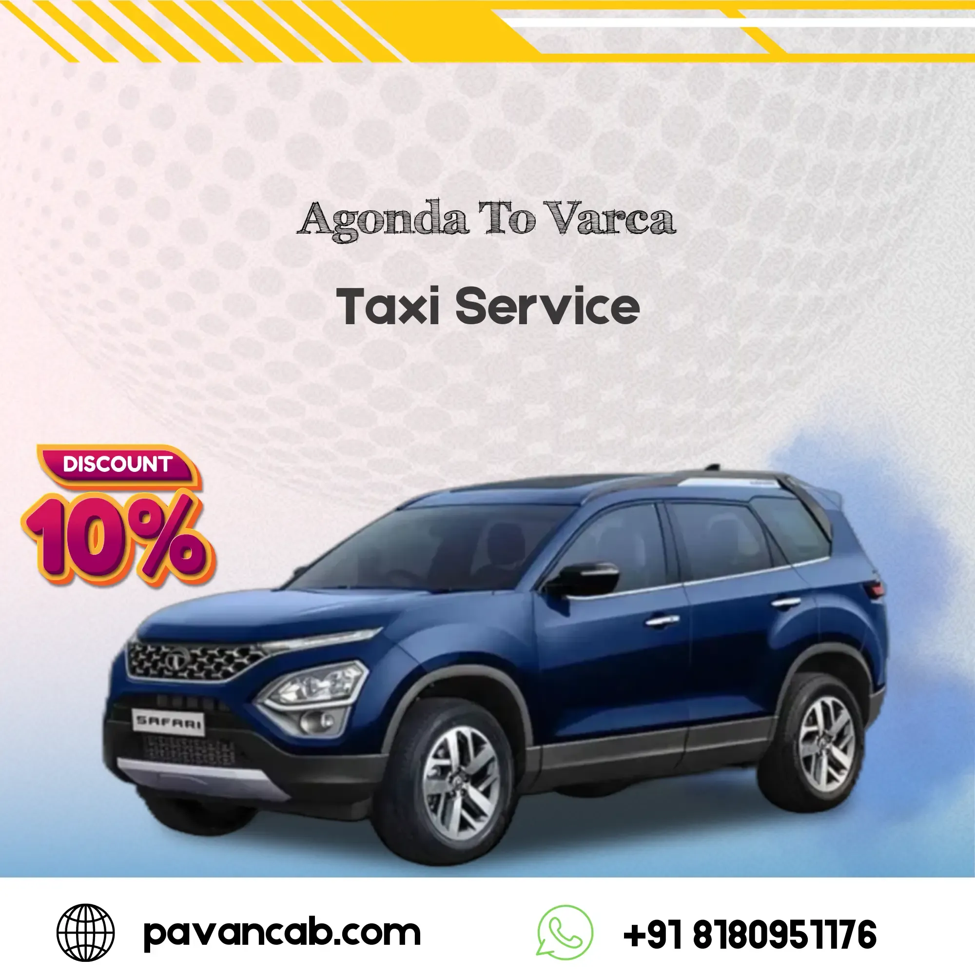 Agonda to Varca Taxi Service