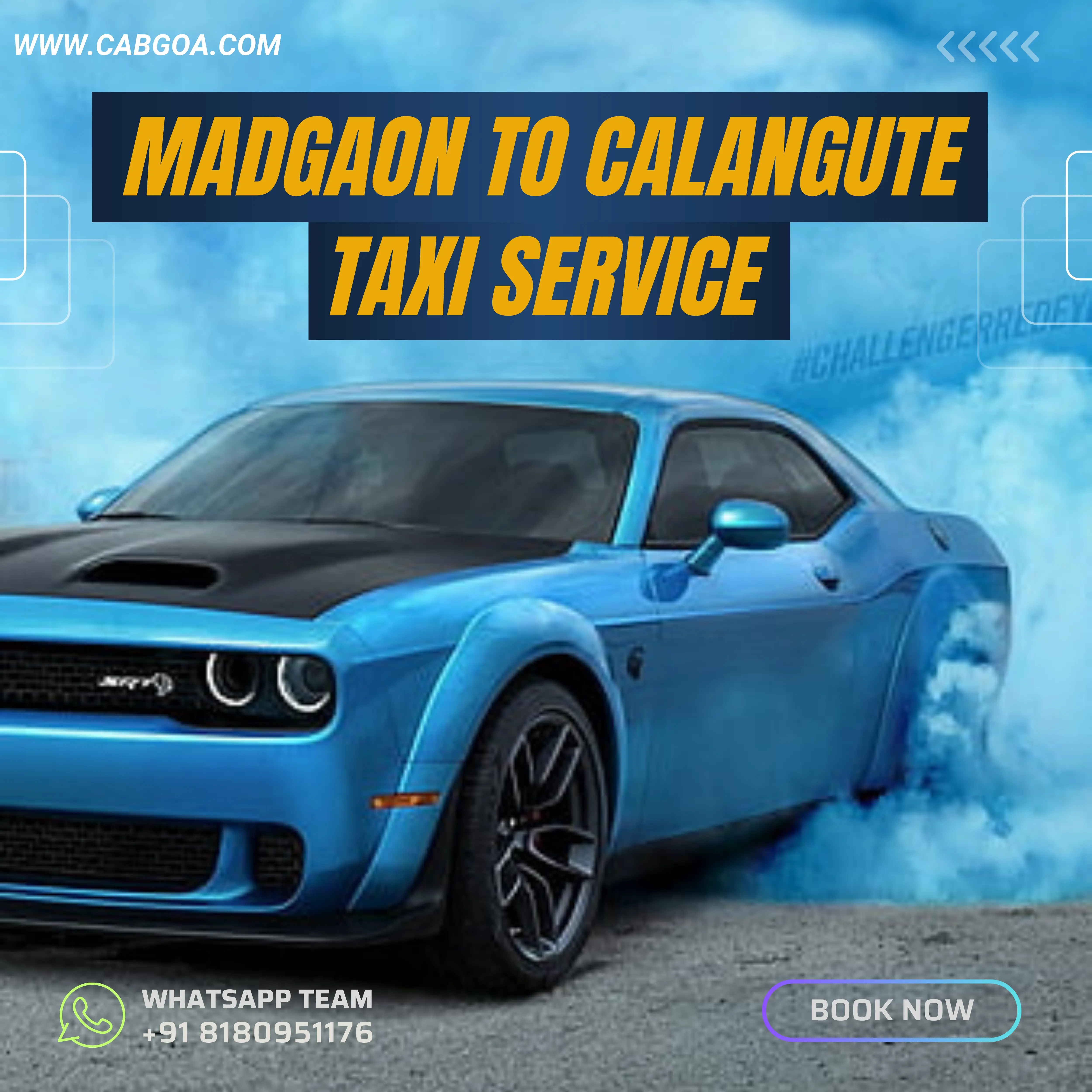 Madgaon to Calangute Taxi Service